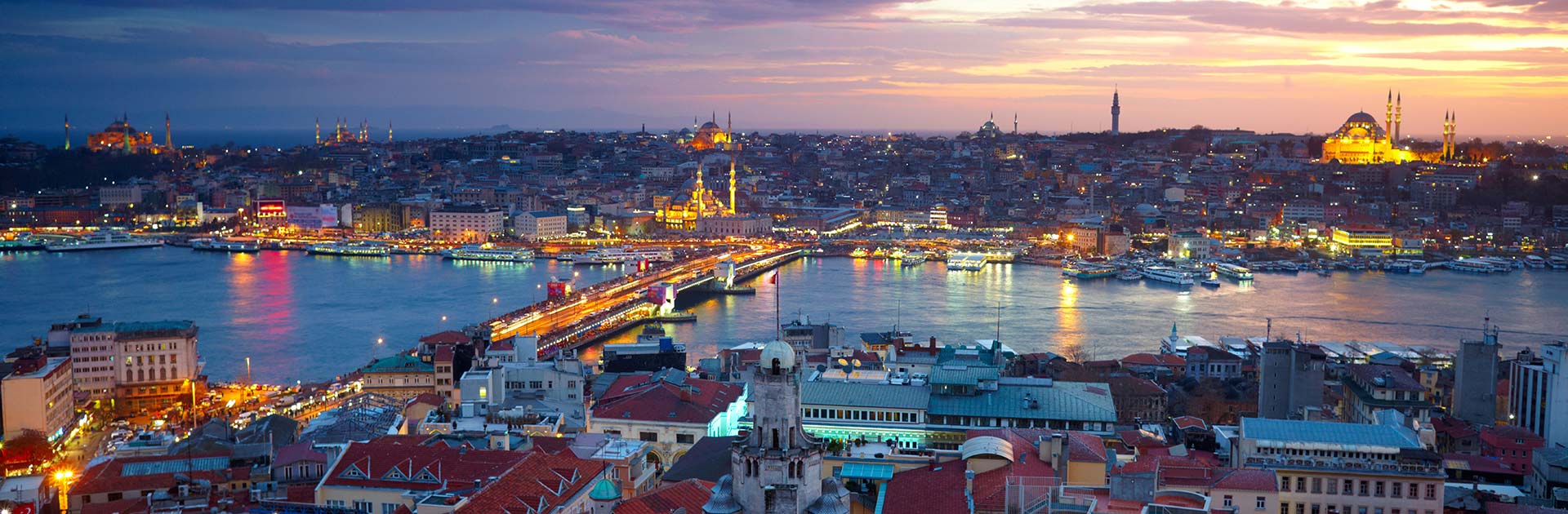 Sunset over the Bosphorus, Istanbul